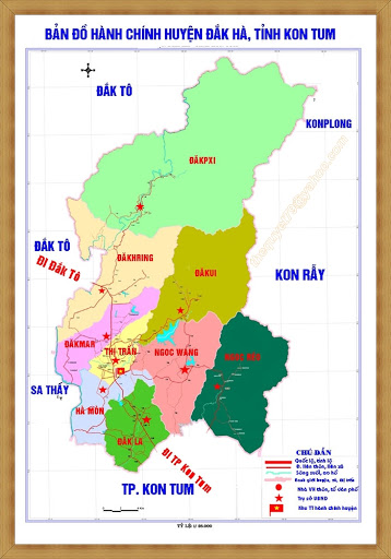 Bản đồ hành chính huyện Đăk Hà